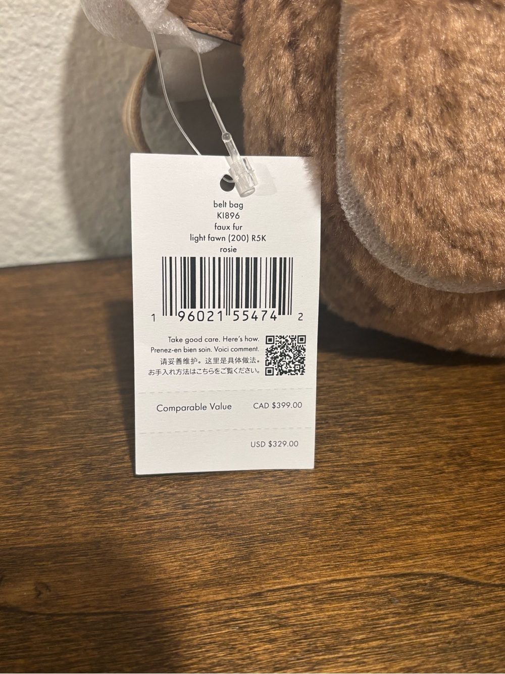 kate spade Blush Faux-Fur Tan Belt/Bum Bag - Picture 3 of 12